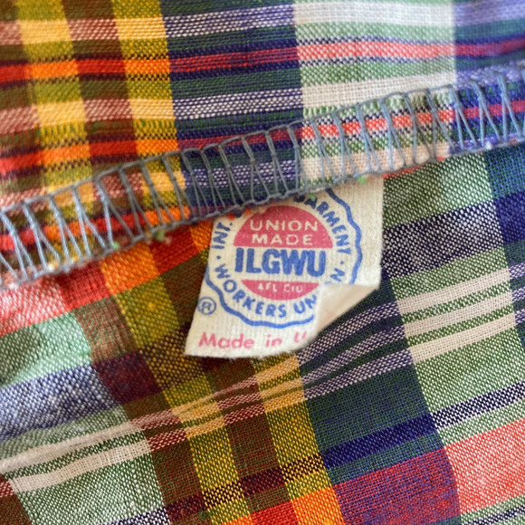 VTG Windsor Sport Womens Blazer Jacket Madras Plaid Preppy Multicolored Bust 38 - Picture 5 of 8